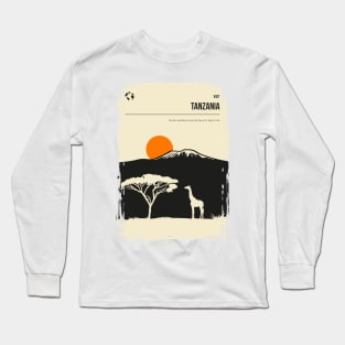 Tanzania Africa Book Cover Travel Poster Long Sleeve T-Shirt